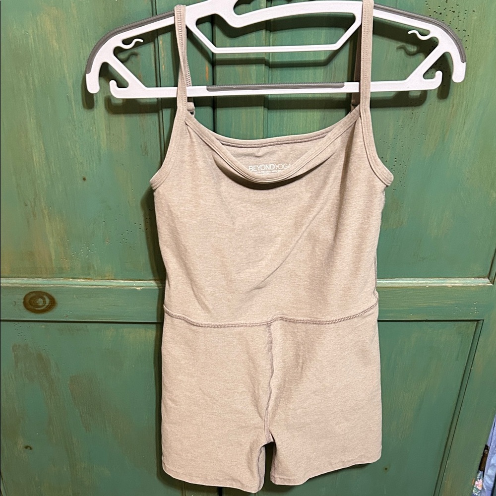 Beyond Yoga Light Tan Sleeveless Romper